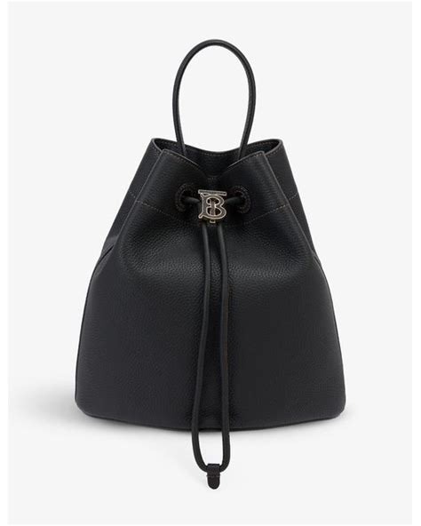 burberry black leather bucket bag|burberry small tb bucket bag.